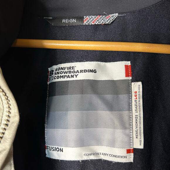 Bonfire Jacket Size L Snowboard Ski Soft Shell Lightweight Hooded Taupe‎ - Picture 9 of 13